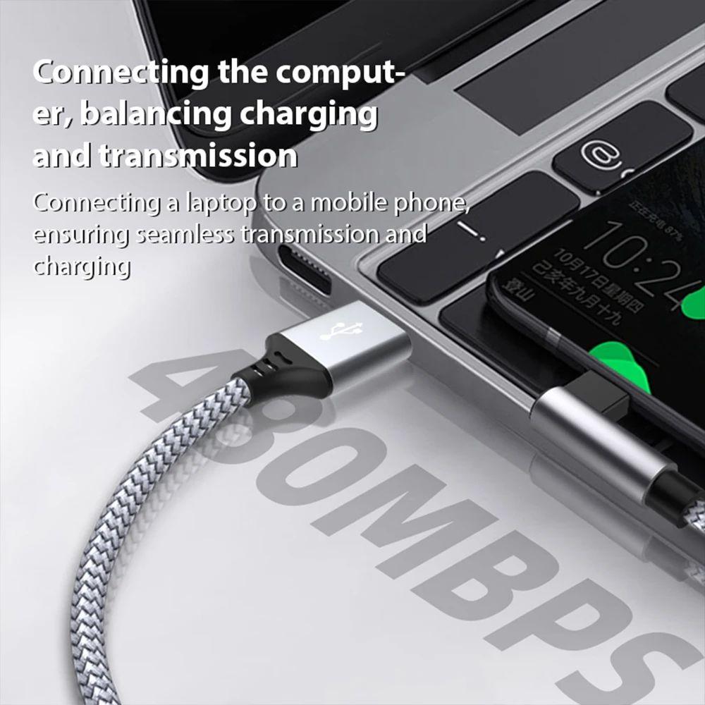 6A USB C Elbow Type C 120W Fast Charge Cable 3m 5m Phone Extend Charging Cable for Samsung Huawei Xiaomi Oppo Vivo VR Camera