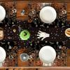 4/6pcs Ghost Jack-O'-Lantern Bat Floral Halloween Placemats, Seasonal Table Mats for Party Kitchen Dining Decoration 12X18 Inches