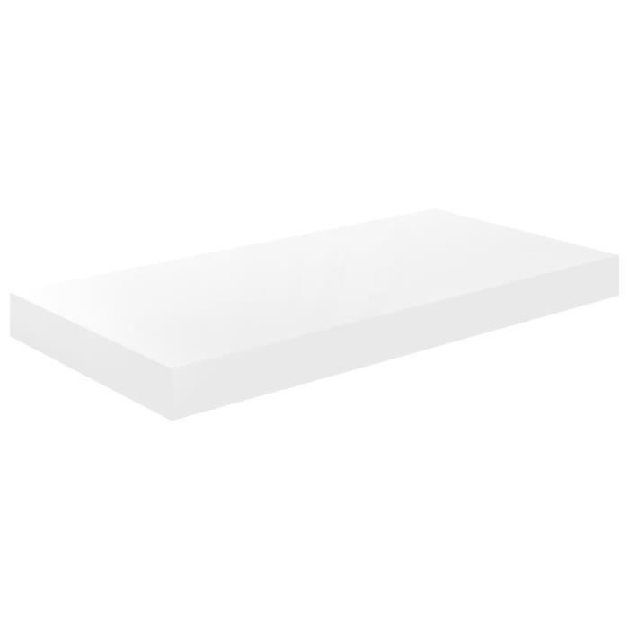 VidaXL Floating Wall Shelf High Gloss White 50x23x3.8 Cm MDF