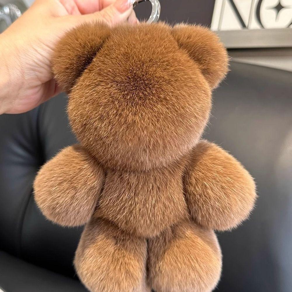 Handbag Charm Bear Doll Pendant Stuffed Animal Bear Keyring Adorable Bear Keychain Backpack