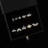 1pc Helix Piercing Ear Stud Earring For Women Cubic Zirconia Small Crown Tragus Pierced Gold Color Girls Ear Accessories Gifts