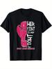 Her Fight Is My Fight Boxing Gloves Breast Cancer Awareness T-Shirt 01 Men'S Comfortable And Versatile Street Style T-Sh