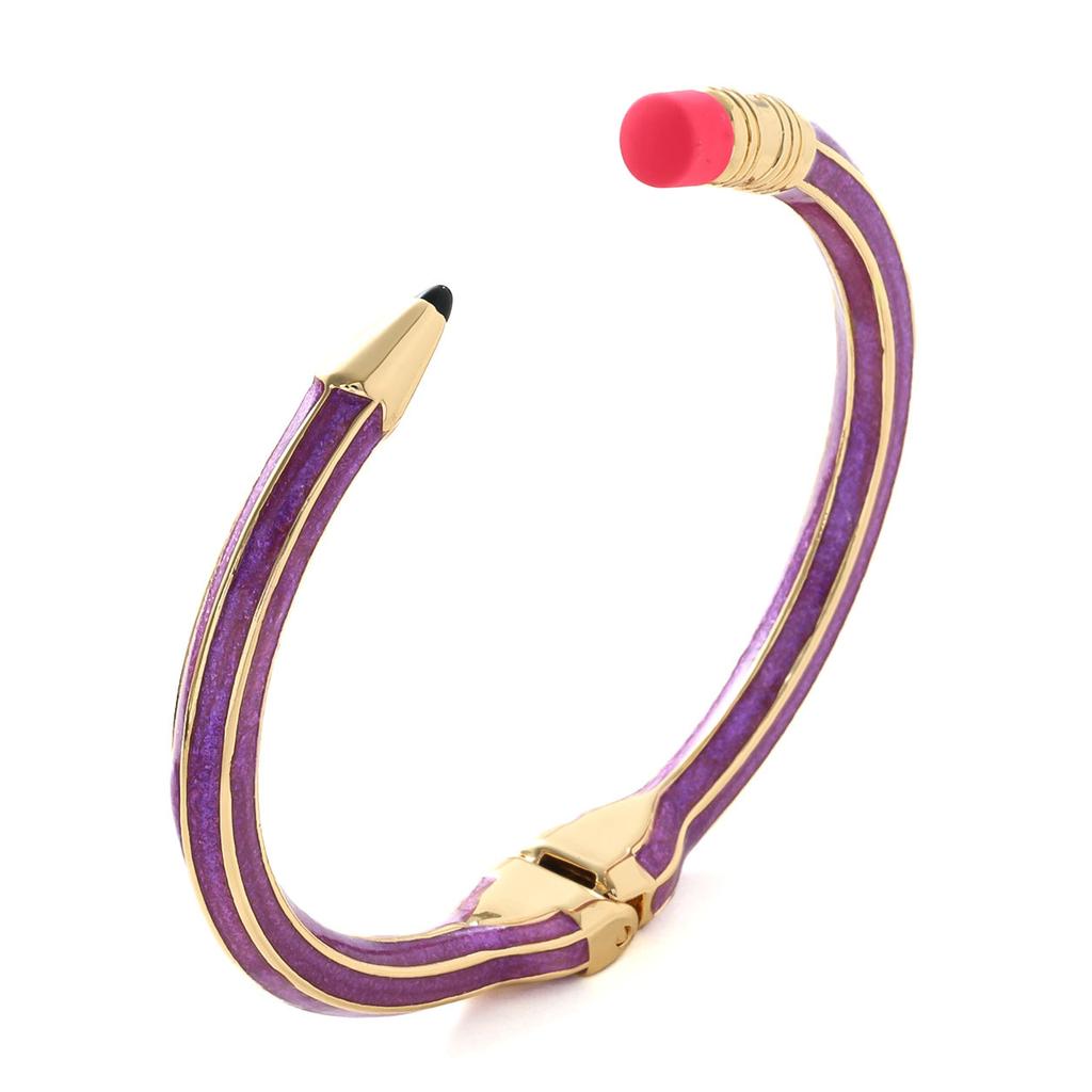 Best-selling enamel pencil rubber spring bracelet, personalized creative fashion line colored diamond graduation season bracelet for women