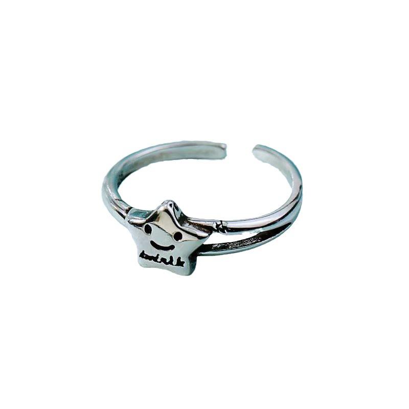 Tide Temperament, Versatile Personality, Design Sense, Star Opening Ring, Female Niche Cold Wind Index Finger Ring