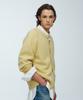 Knitted Shaggy Dog 100% Wool Round Cardigan Yellow