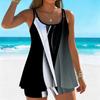 Women's Swimwear Tankini 2 Piece Swimsuit  Geometric  Pattern Print Vacation Bathing Suits