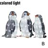 Adorable Christmas Penguin Led Light Garden Decoration With Acrylic Body