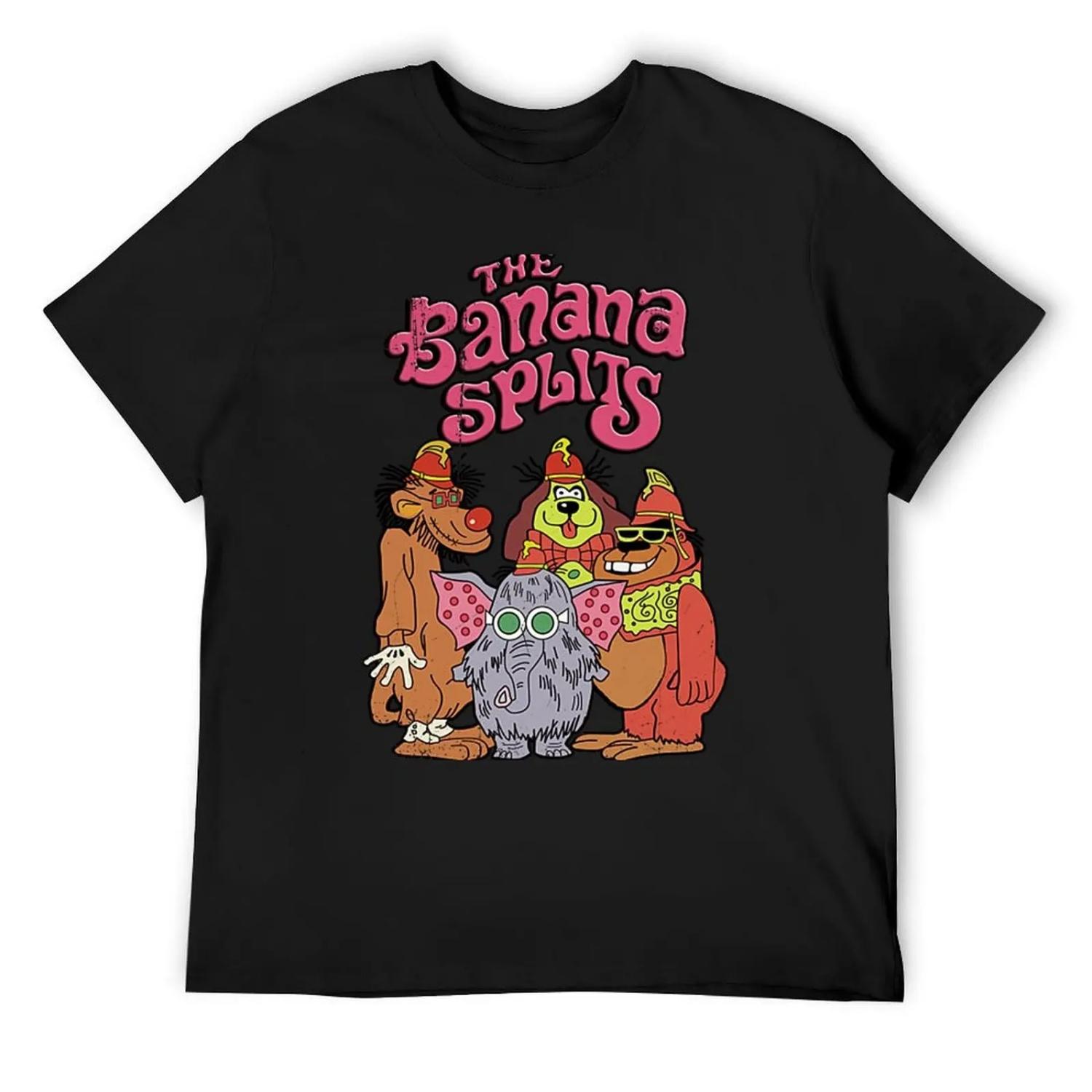 Потертая винтажная футболка Banana Splits смешные футболки с мемами Роскошная мужская футболка с принтом винтажная мужская футболка S