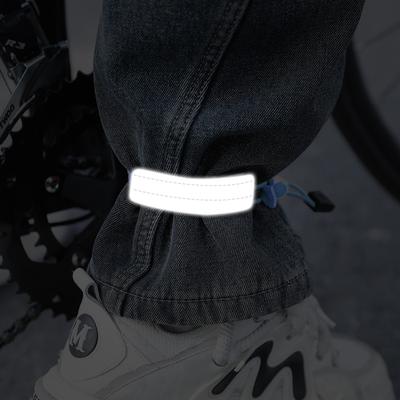 Reflektierende Fahrradhosenbänder, verstellbare Radhosenbündchen, Fahrradhosenbänder für nächtliches Gehen, Radfahren und Laufen