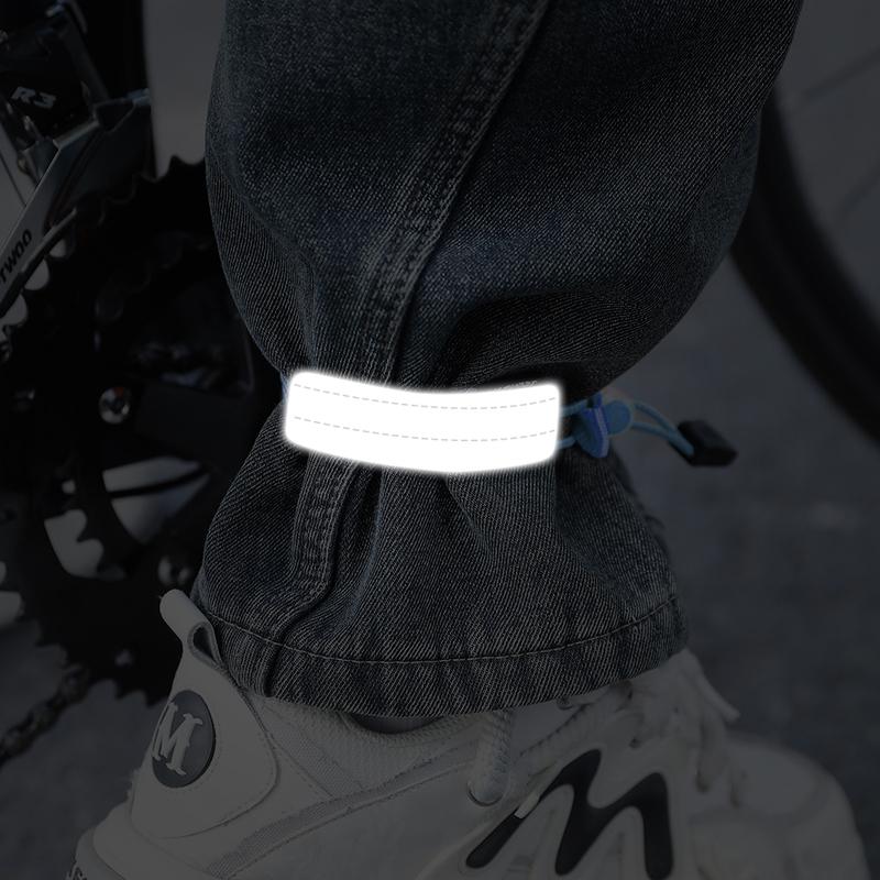 Reflective Bike Pants Strap Adjustable Cycling Pants Cuff Band Bicycle Trouser Bands for Night Walking Cycling Running
