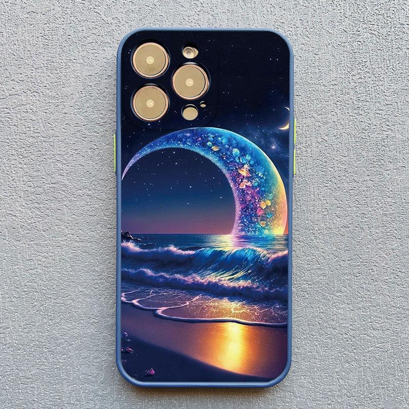 

The Starry Night Art Aesthetic Beach Night View Phone Case For iPhone 17 16 15 11 Pro Max Plus XS X XR 13 12 Pro Max Mini Cover For iphone 16Pro