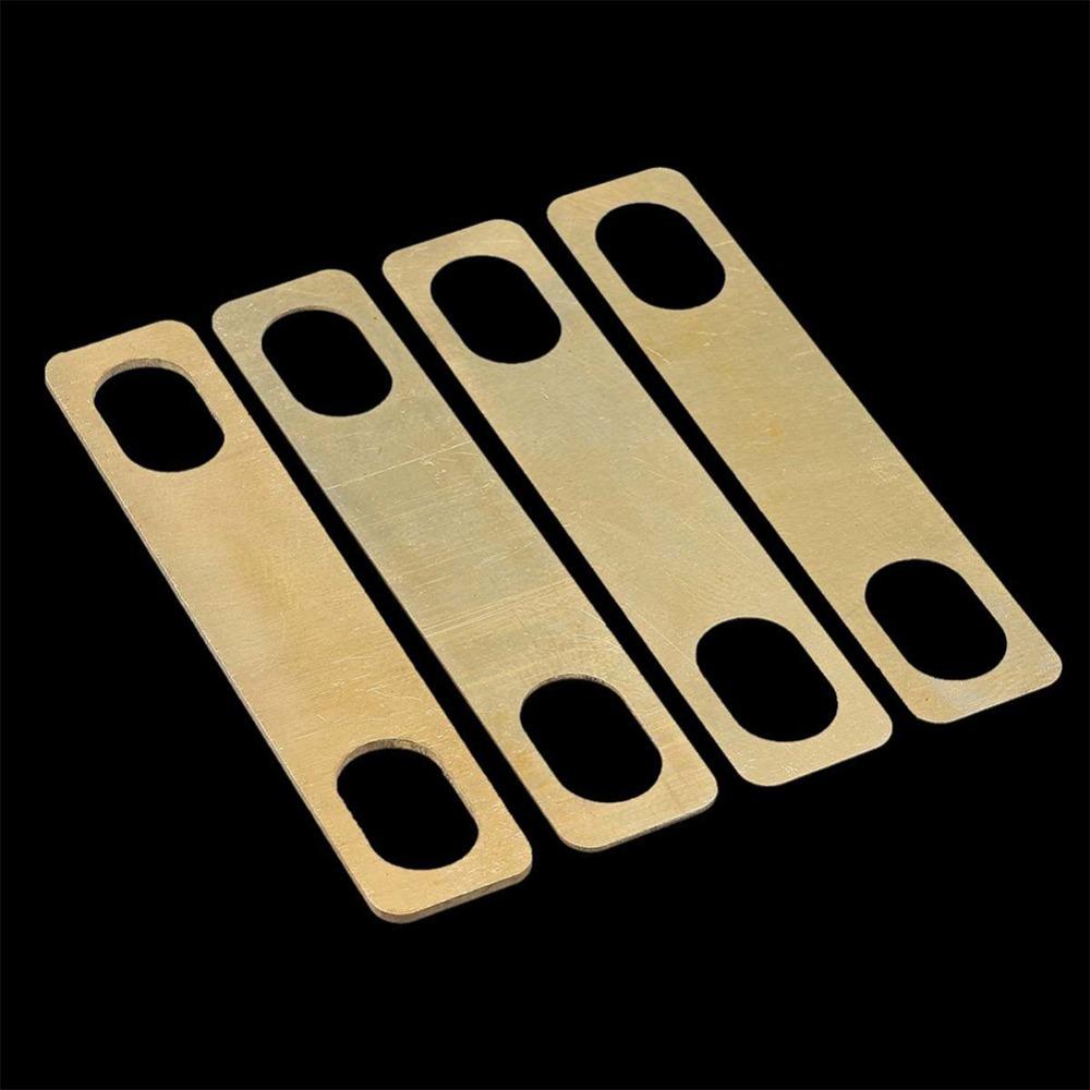 4Pcs/Set Brass Guitar Neck Shim Thickness Electric Guitar Reinforcement Plates  Guitar And Bass Bolt