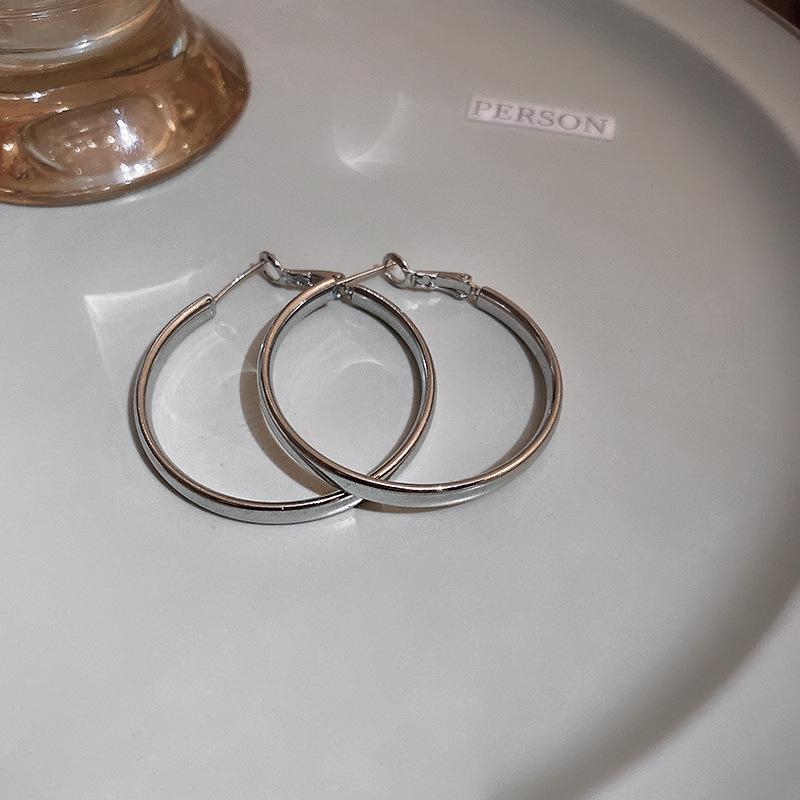 European and American Silver Needle Zircon Earrings: High-End, Versatile, Exaggerated Personality Design
