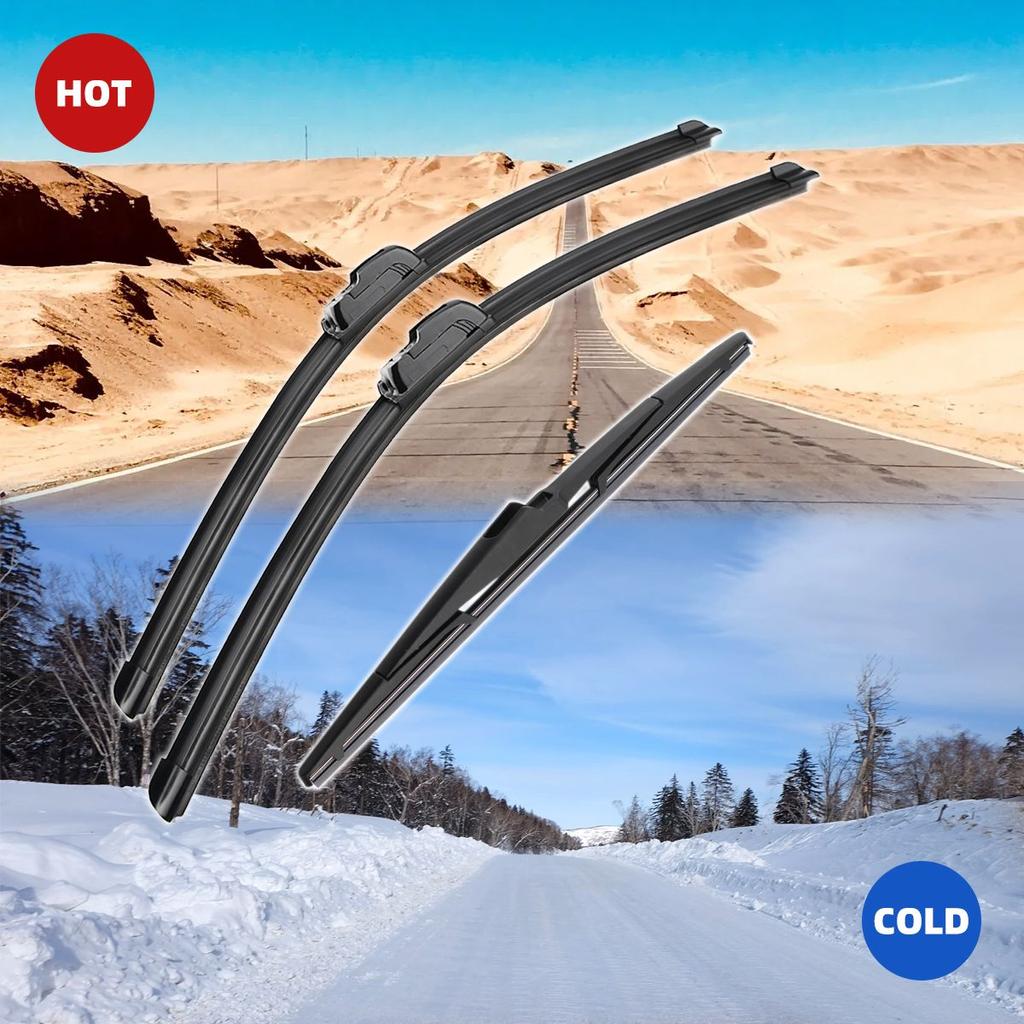 3 STK For Hyundai Santa Fe DM 2012-2017 26" 14" 13" Viskerblader foran bak Frontrute Vinduskutter Tilbehør 2013 2014 2015 2016 2017