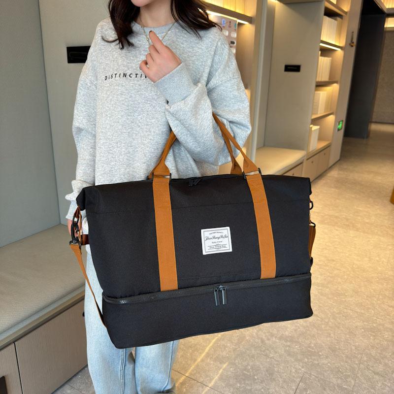 Fashion Contrast Storage Bag Simple Large Capacity Business Travel Bag Wet and Dry Separate Shoe Warehouse Gym Bag