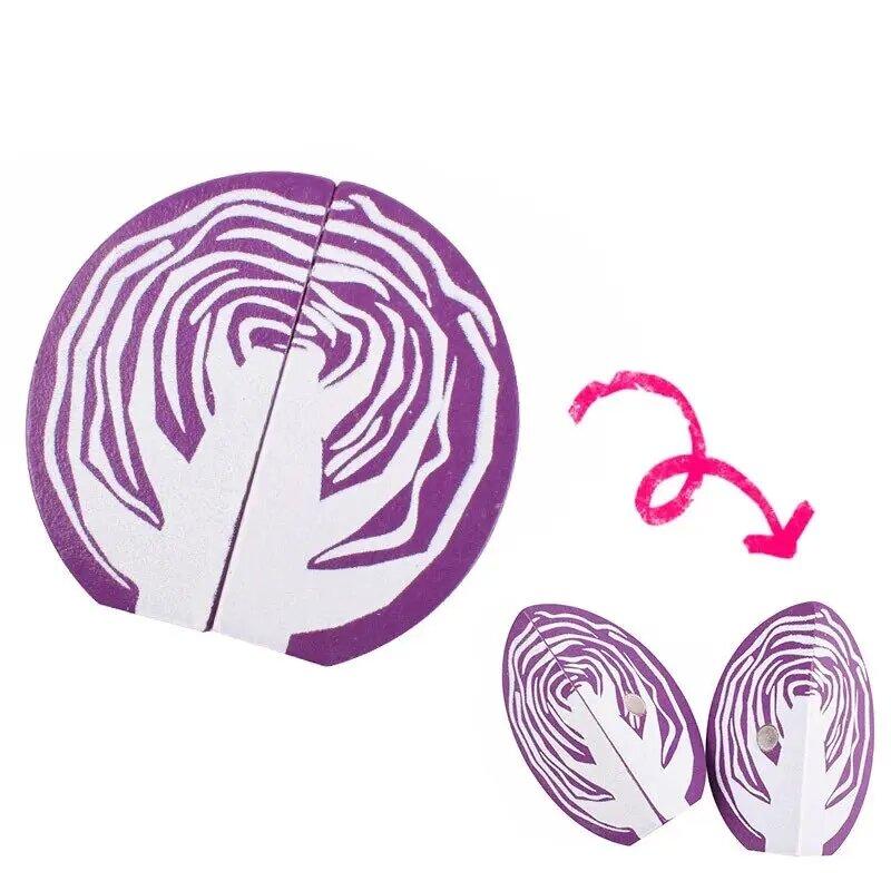 Drewniane Zabawki Kuchenne Zabawa w Udawanie Dom z Lodami Jedzenie Symulacja Kuchni Magnetyczne Jedzenie Dom Zabaw Edukacyjne Zabawki dla Dzieci