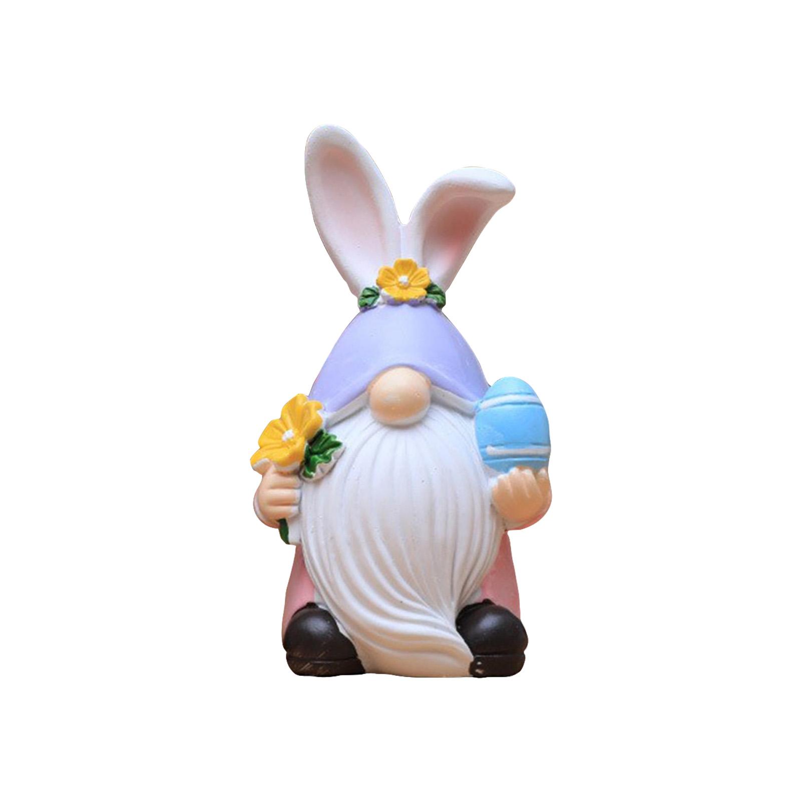 

Easter Bunny And Dwarf Figurine With Colorful Eggs; Suitable As A Centerpiece For The Dining Table And For Festive Home Decorations.