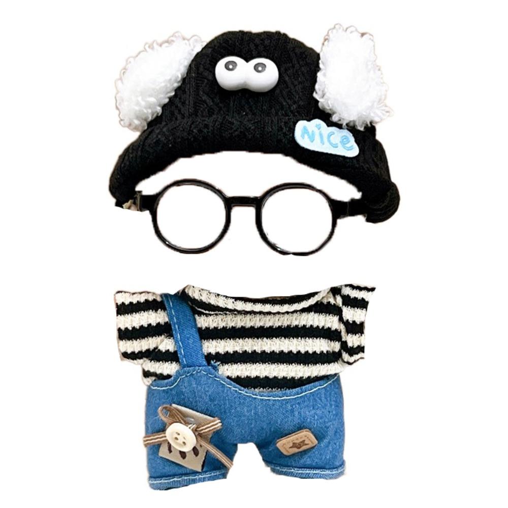 

Dog Hat Labubu Plush Doll Outfit Strap Pants Mini Cotton Doll s Clothes Cotton Doll Accessories Style A