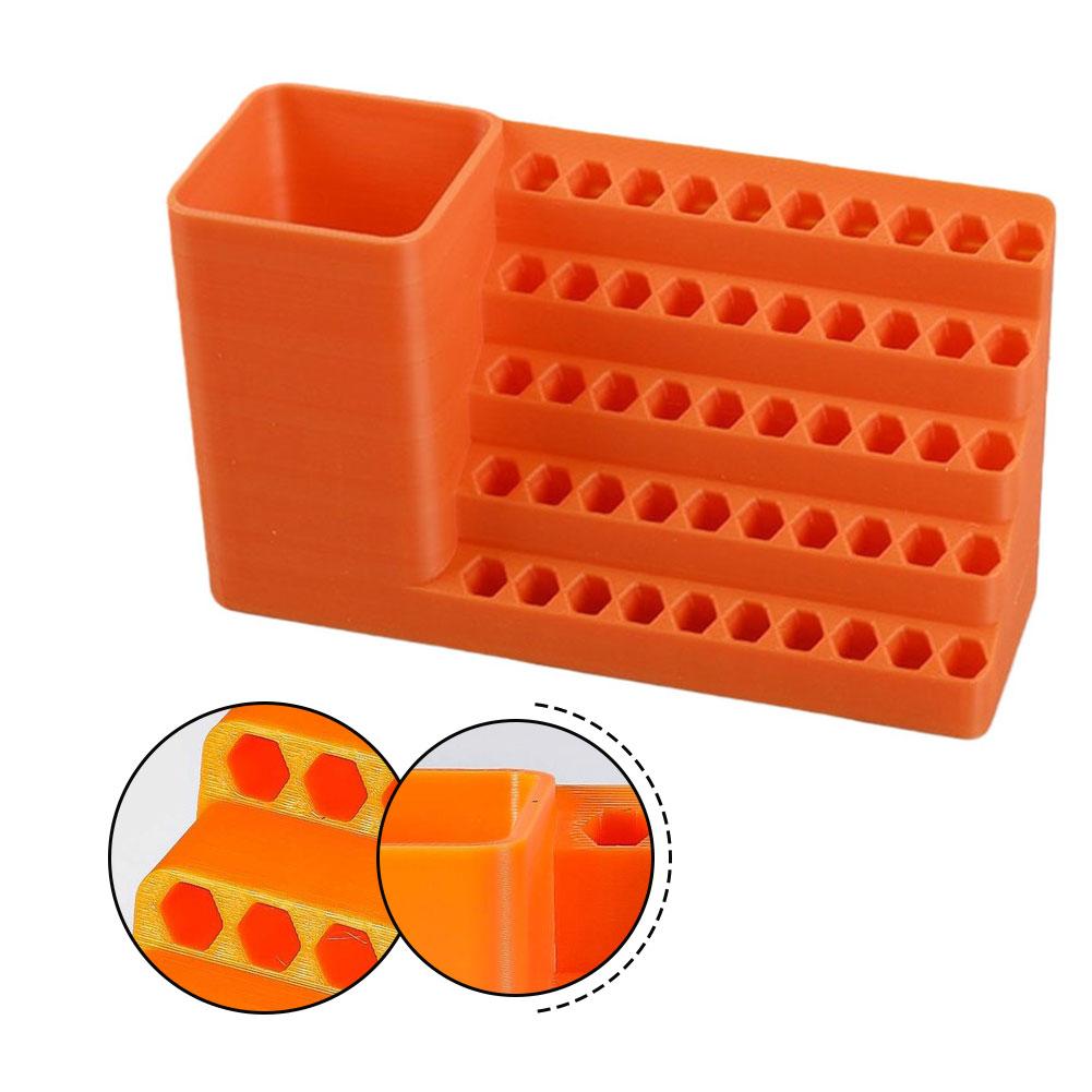 50 Holes Screwdriver Bit Storage Tool Wall-mounted Screwdriver Head Storage Toolbox Hexagonal Screwdriver Storage Rack