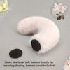 DIY Helmet Cat Ear Decorations Plush Cat Ears and Tail Stickers for Motorcycle Helmets for Men and Women Cute Accessories