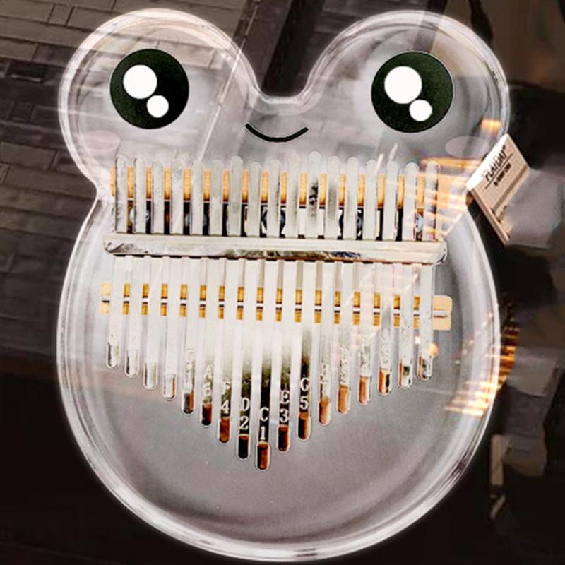 Kristal 17 Tuşlu Kalimba Parmak Piyanosu Akrilik Yapım Sanat Eseri Baş Parmak Piyanosu Aksesuarlarla