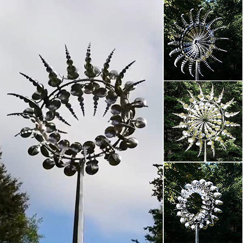 And Magical Unique Metal Windmill  Sculptures Move With The Wind Wind Lawn
