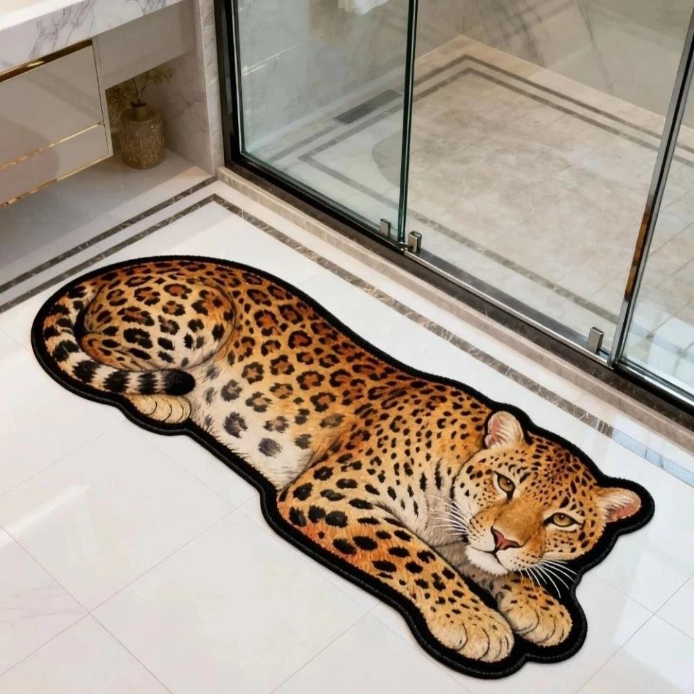 Anti-slip Lion Doormat Absorbent Wolf Floor Mat Creativity Tiger Carpet Rug Bedroom Bathroom