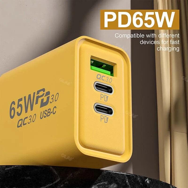 PD 65W 120W Type C Charger Quick Charge 3.0 Power Adapter For iPhone 14 13 12 Samsung Xiaomi Huawei Portable Wall Phone Charger