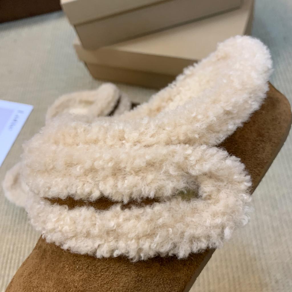 Women's Winter Fluffy Slippers Fur House Slippers For Women Platform Furry Living Room Shoes Female Thick Warm Floor Sandals