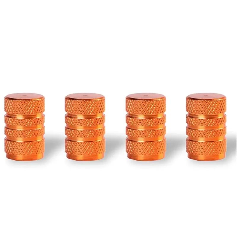 Dustproof Universal Aluminum Valve Stems Caps - 4-Piece Hub Protectors for Car, Motorcycle & Bicycle Tire Valves
