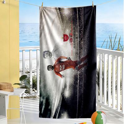 Football Player Action Beach Towel Super Soft & Absorbent Comfortable Lightweight Perfect for Traveling Yoga Camping and Swimming