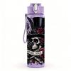 1PC Top Hat Skull Rose Dark Gothic Art 750ml Color Plastic Sports Water Bottle Leakproof Flip Straw Lid Suitable for Sports Office Home Use