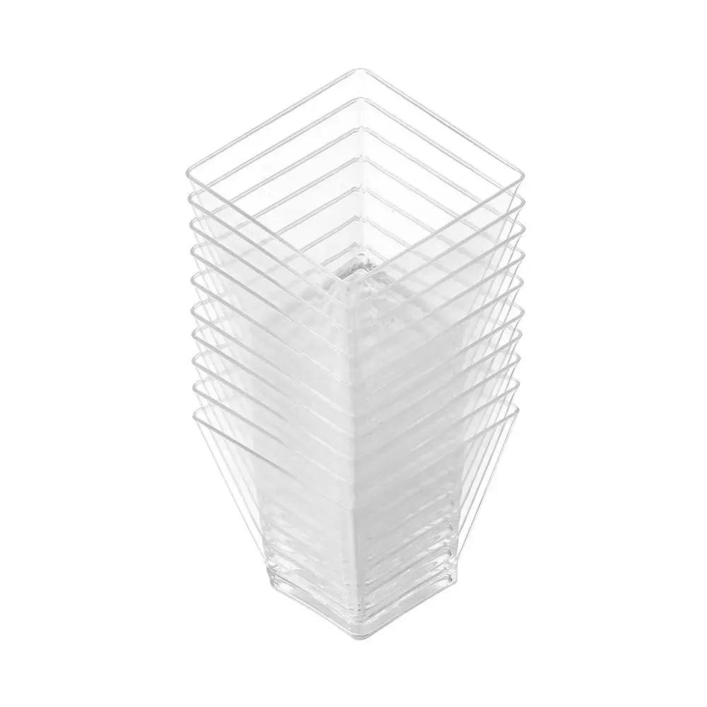 

DIY Home & Kitchen Party Supplies Trapezoidal Container Transparent Dessert Cup Disposable Cups Mousses Pastry Tools прозрачный