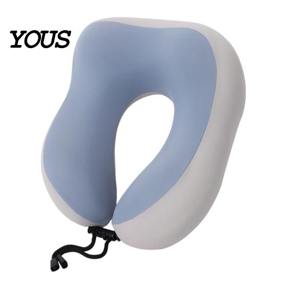 Durable Travel Neck Cushion U Shaped Pillow, Memory Foam Cooling Support Portable Headrest with Removable Washable Cover for Office Planes Trains