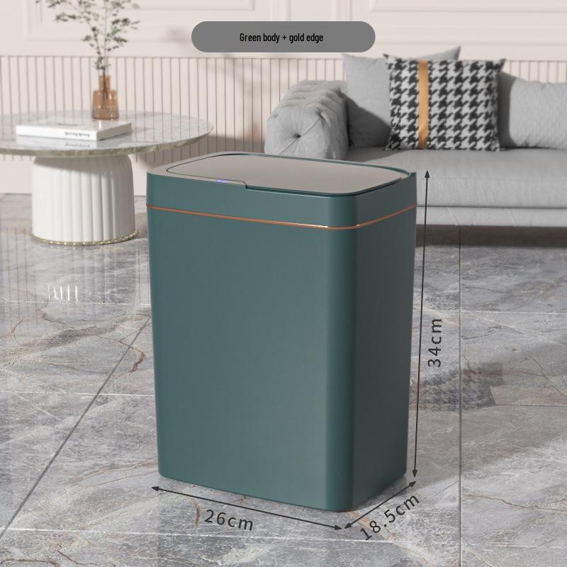 18L Smart Trash Can with Induction Lid and Long-Lasting Battery for Living Room