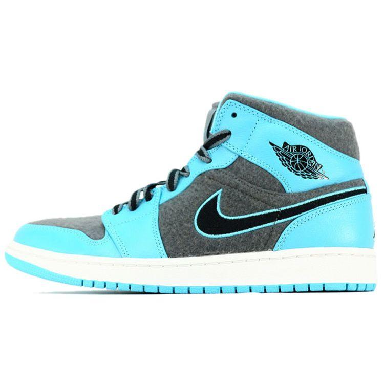 

Мужские кроссовки Air Jordan 1 Mid Gamma Blue Черный-Cl-Серый-Белый 633206-405