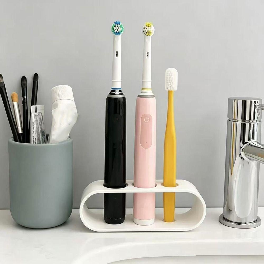 3D Printing Electric Toothbrush Holder Multifunction Stable Toothpaste Toothbrush Base Space Saving 3 Holes