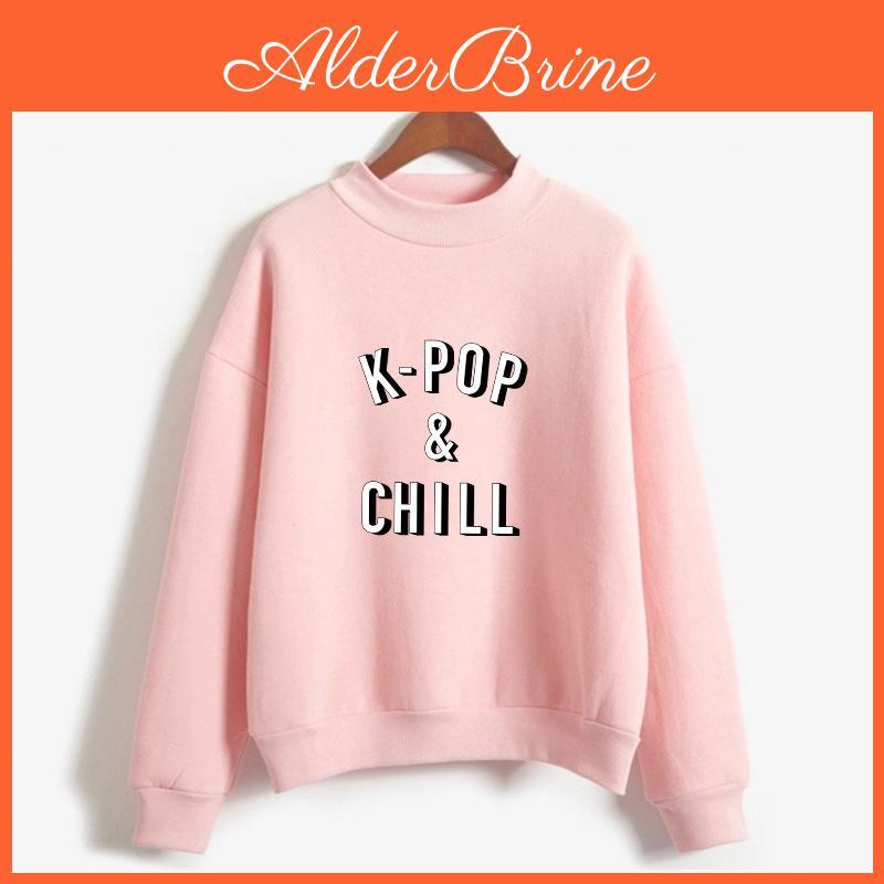 Kpopchill Women Sweatshirt Sweater Tops Jumper Hoody Pullover Colors 8 8 Colors