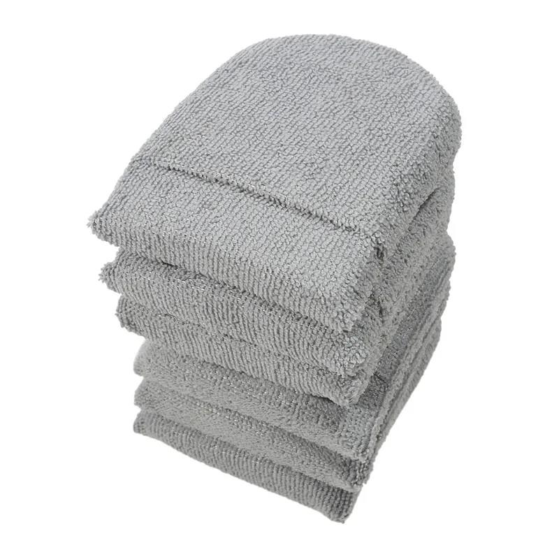 Practical 2pcs/6pcs Soft Microfiber Car Wax Applicator Mitts Polishing Sponge Foam Pad For Cleaning Auto Detailing