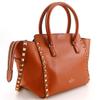 VALENTINO GARAVANI Rock studs Handbag 2WAYShoulder Orange Calfskin Women Used