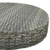 vidaXL Gartentisch Grau 60,5x106 Cm Poly Rattan