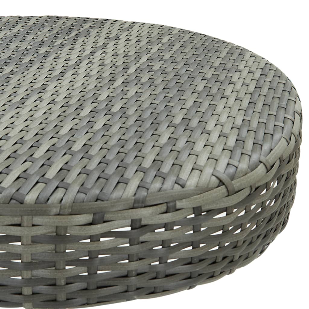 vidaXL Gartentisch Grau 60,5x106 Cm Poly Rattan