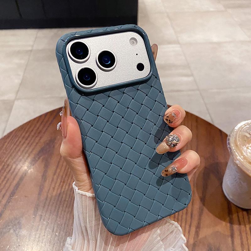 Luxusní nárazuvzdorný kryt pro IPhone 17 Air 16 15 14 13 Pro Max Prodyšný Cool Tkaný Mřížkový Měkký Silikonový Kryt pro IPhone 16Pro