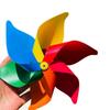 10pcs Handmade Striped Circular Wire Rope Windmill Colorful Suspension Windmill  Yard and Garden