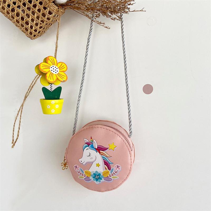 

Сумка через плечо с дизайном единорога для девочек-малышек, легкая, подкладка из полиэстера