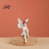 Multi-room Decorative Item Flower Fairy Ornaments, Beautiful And Fine Carving Figurines, Bedroom Piece Resin Sculpture for Home Patio Balcony