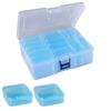 14pcs/set Multifunctional Transparent Plastic Storage Box Set with Sorting Compartments Dustproof 14pcs Organizer Containers