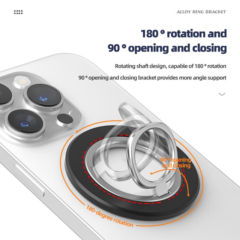 360° Magnetic Phone Ring Holder for MagSafe Kickstand Magnet Grip for iPhone 15 14 13 12 Pro Max Finger Ring Holder Stand