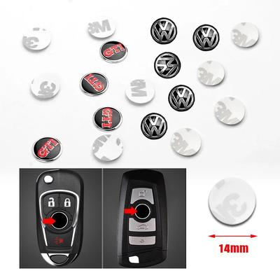 14mm Car Remote Key Sticker Aluminum Emblem Decoration Decal For Volkswagen VW GTI R Golf Polo Tiguan Passat Jetta Lavida Touran 6SDA