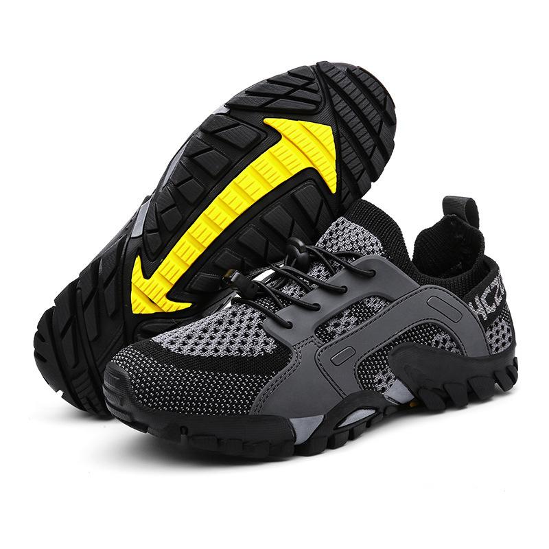 Large Size Outdoor Mountaineering and Creek Walking Shoes Outdoor Casual Fishing Shoes Running Lightweight Fly-woven Shoes Hollow Quick-drying Shoes